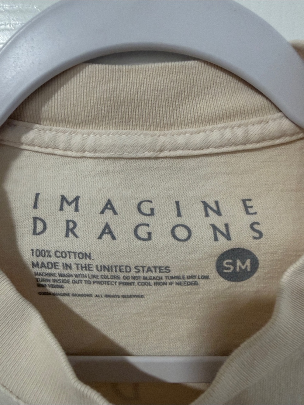 Imagine Dragons "Loom" Short Sleeve Tee - Cream - Picture 2 of 3